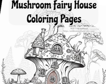 Disegni da colorare di casa delle fate dei funghi