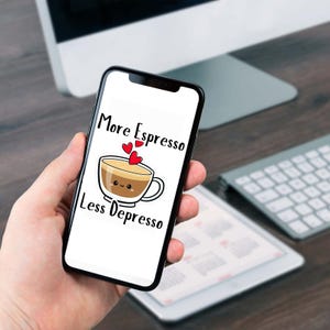 Cozy Coffee Aesthetic Phone Wallpaper – Digital Download | Cute Minimal Mobile Background for iPhone & Android