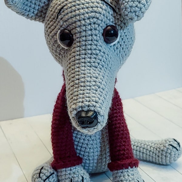 Greyhound stuffed animal, Gifts for dog lovers, Greyhound plush, Greyhound gifts, Stuffed animal dog, Stuffed animal dogs, Crochet dog