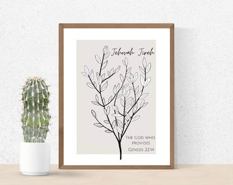 Hebrew Names of God- Jehovah Jireh- Neutral Colorblock Series