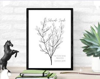 Jehovah Jireh- The God Who Provides- Digital Print --Perfect for Nursery art, Hallway art, Bedrooms, and more!