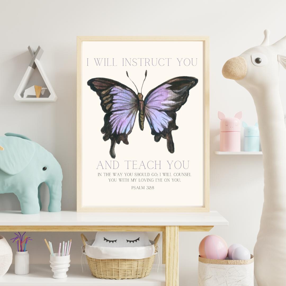 Instruct You I Will Instruct You & Teach You- Bible Verse Graphic - Christian Home ...