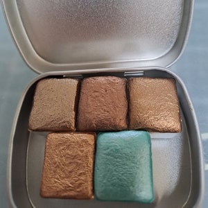 Set of 5 watercolours, mica half pan, Comfort Range