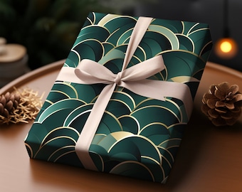 Gilded Petals, Vibrant Gift Wrap, Unique Wrapping Paper, Premium Paper For Wrapping Presents, Cool Wrapping Paper