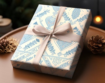 Cupid Blue Gift Wrapping Paper Vibrant Gift Wrap | Valentines Gift Paper Baby Blue Cute Aesthetic Premium Gift Paper For Her