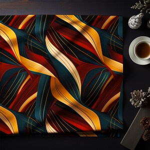 Golden Ribbons, Vibrant Gift Wrap, Unique Wrapping Paper, Premium Paper For Wrapping Presents, Cool Wrapping Paper image 2