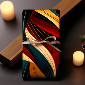 Golden Ribbons, Vibrant Gift Wrap, Unique Wrapping Paper, Premium Paper For Wrapping Presents, Cool Wrapping Paper image 4