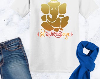 Lord Ganesha T-Shirt, Ganesh Chaturthi Celebration, Ganesha Lover, Maha Ganapati Lover, Gift for Ganesha, Spiritual Tee, Symbol of Yoga