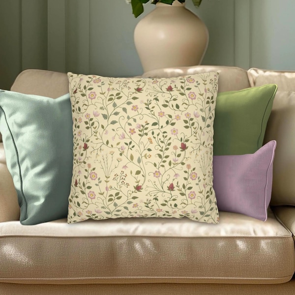 Erdbeerrebe Kissenbezug, William Morris inspirierte Blumen, Cottage Dekor