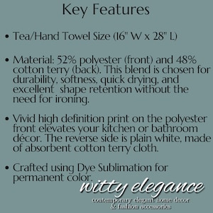 William Morris Fox Hand Towel: Dark Woodland Botanical Arts & Crafts Decor image 5
