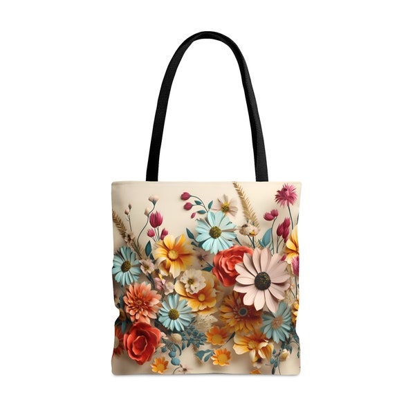 Floral Vinyl Tote Bag main image 1