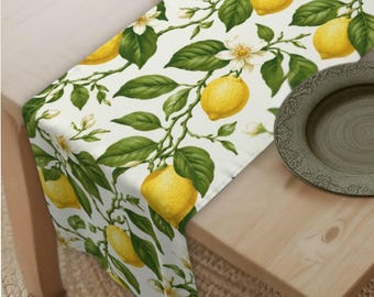 Lemon Table Runner Collection: 7 Citrus and Stripe Variations