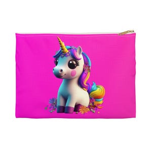 Étui à crayons licorne | Dégradé de rose à magenta | Adorable pochette pour crayons et marqueurs pour la rentrée