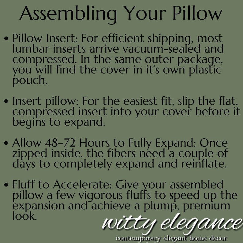 Assembling Your Pillow