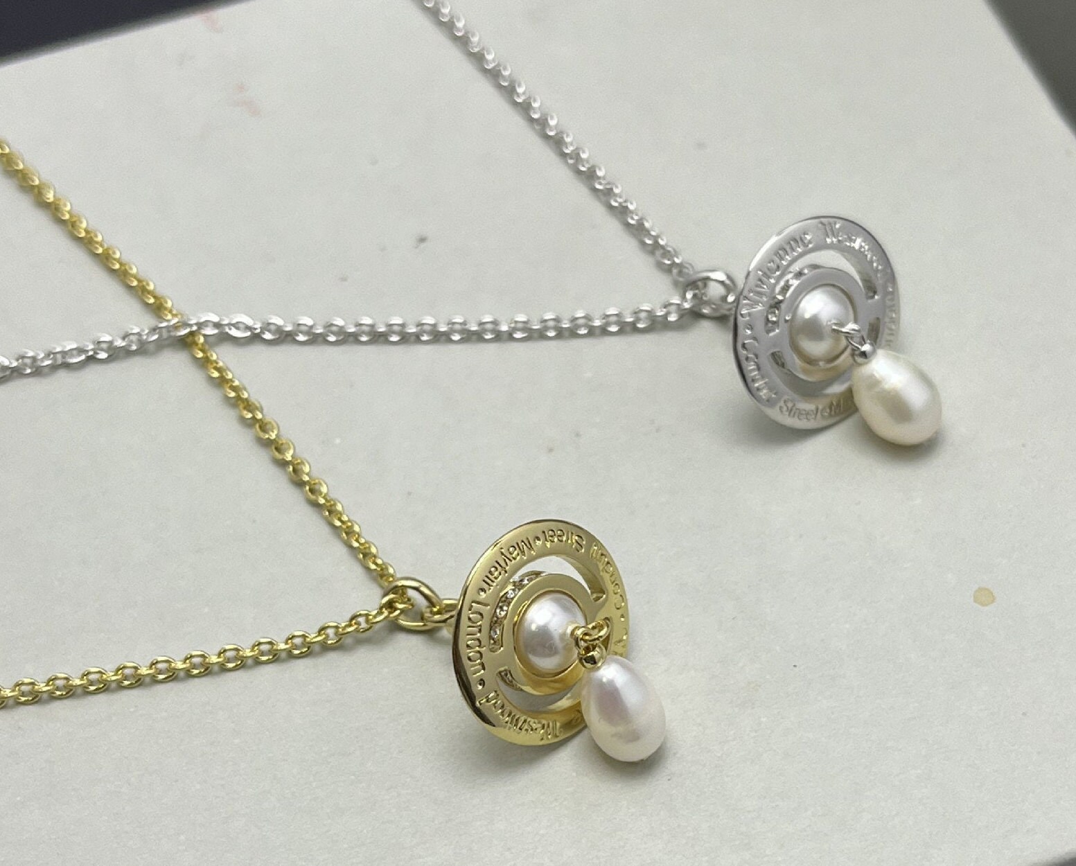 Vivienne Westwood Stil Silber Kette Perlenhalskette Silber Etsy.de