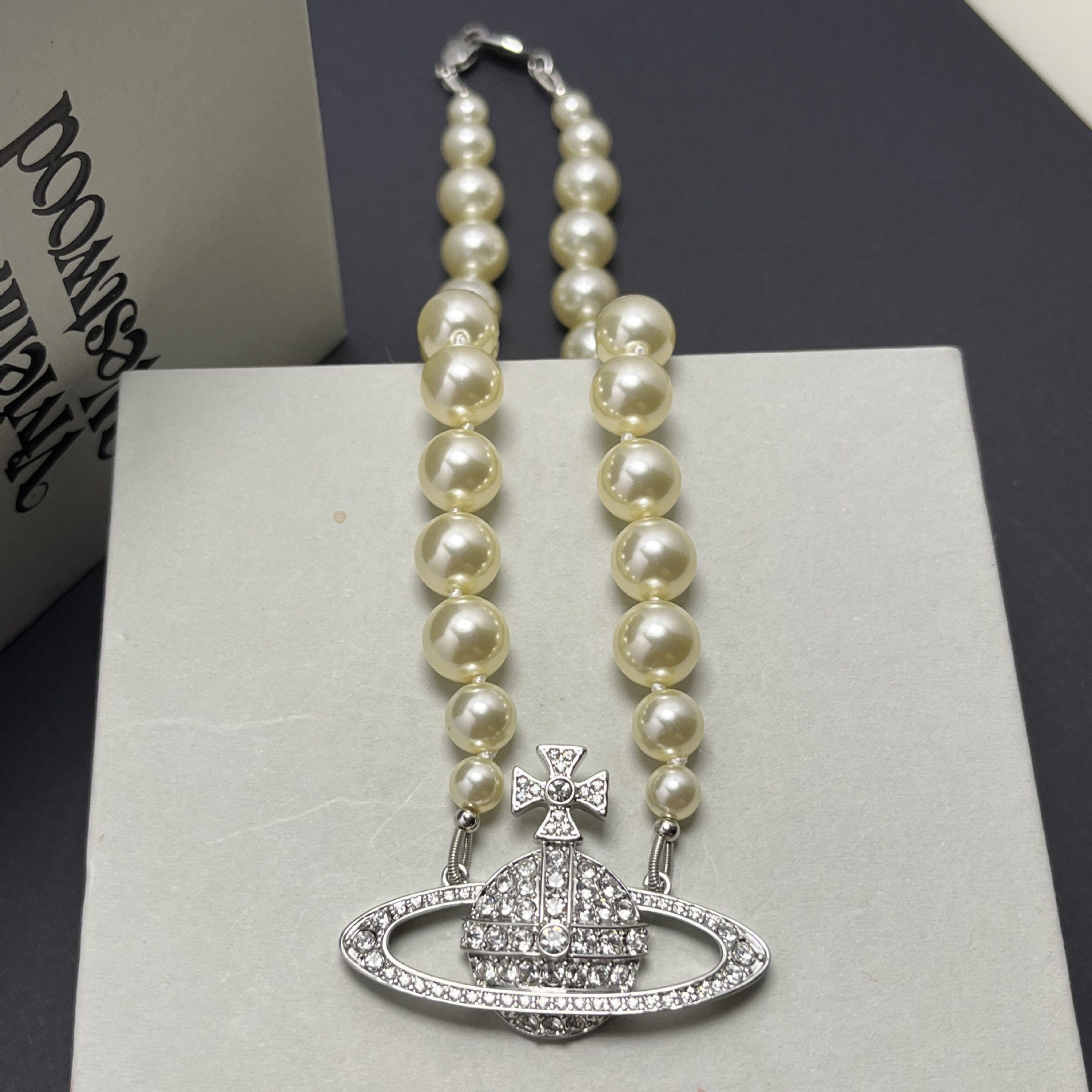 Vivienne Westwood Style Collier de perles Collier de diamants Etsy France