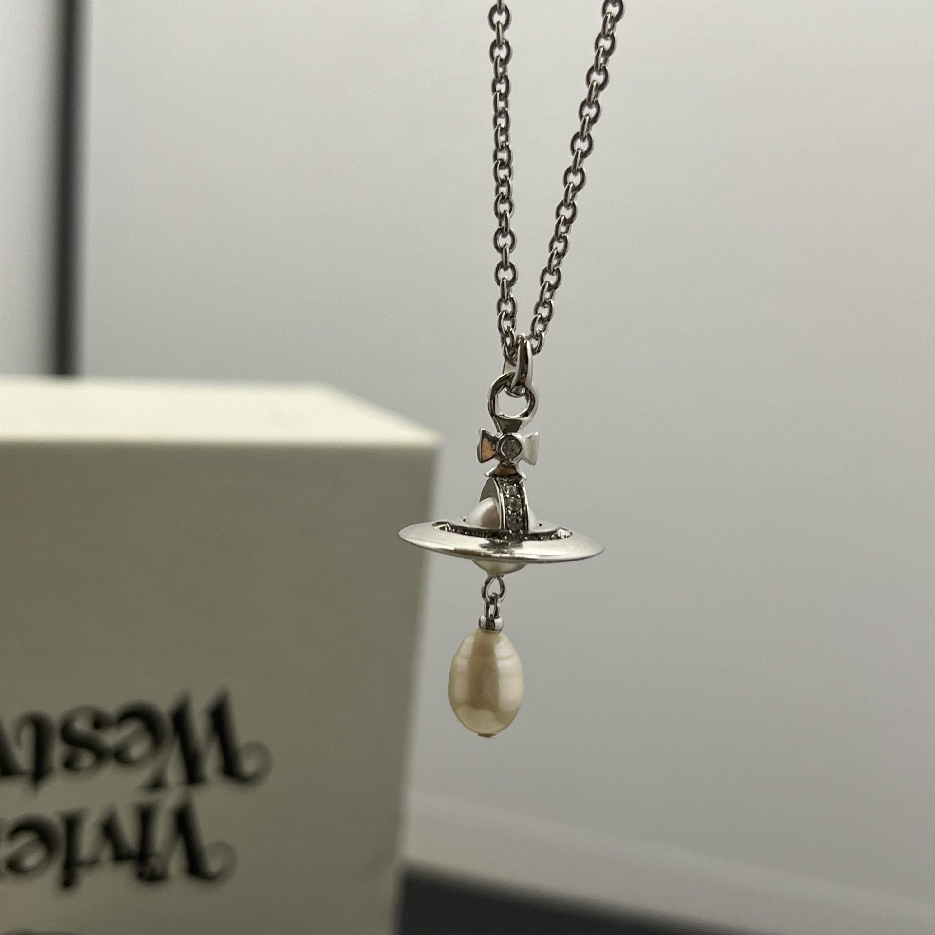 Vivienne Westwood Stil Silber Kette Perlenhalskette Silber Etsy.de