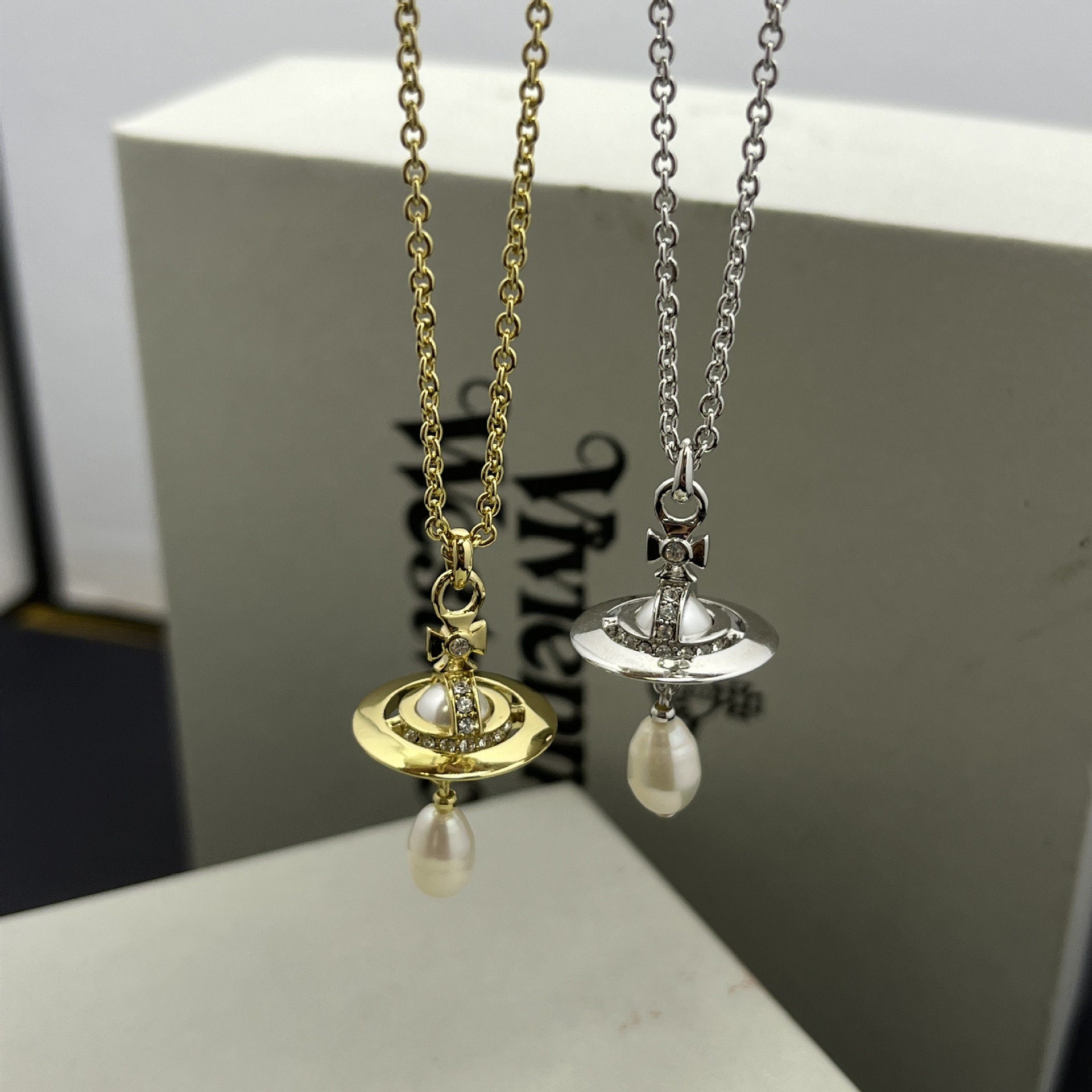 Vivienne Westwood Stil Silber Kette Perlenhalskette Silber Etsy.de
