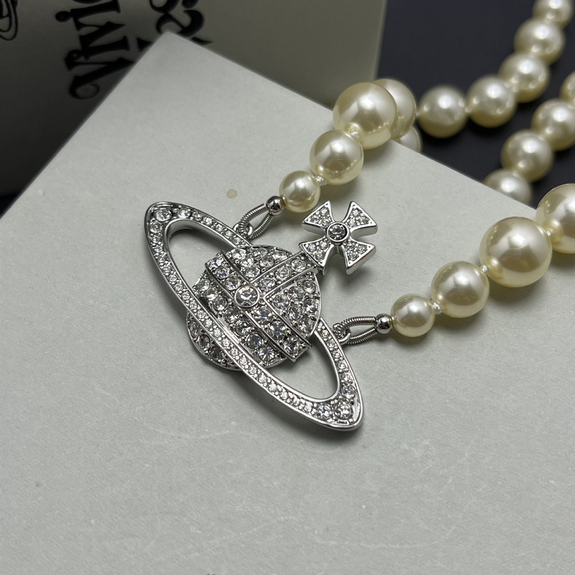 Vivienne Westwood Style Collier de perles Collier de diamants Etsy France