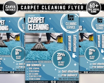 Carpet Cleaning Service Flyer, Cleaning Company Flyer, Rug Cleaning Business Flyer, Premade Carpet Cleaner Flyer, DIY Flyer Template Design