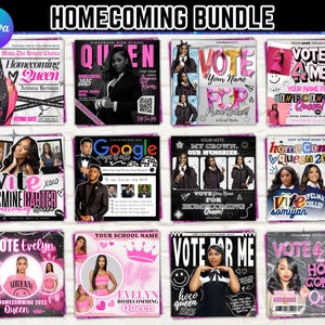 Homecoming Flyer, Vote Homecoming, HOCO Flyer, Homecoming King Flyer, Homecoming Class Campaign Flyer, Vote for Me Prom Flyer, DIY Canva