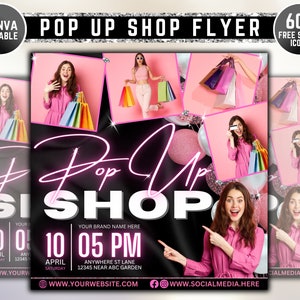 Pop Up Shop Flyer, DIY Pop Up Shop Flyer, Pop up shop Template, Personalized Pop Up Shop Flyer, Pop Up Shop Display, Business Event Flyer