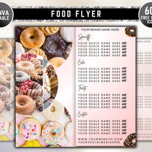 Preisliste für Leckereien, Leckereien-Menü, Bäckerei-Business, Bäckerei-Speisekarte, Bake-Sale-Flyer, Dessert-Flyer, Kuchen-Business, Preisliste für süße Leckereien