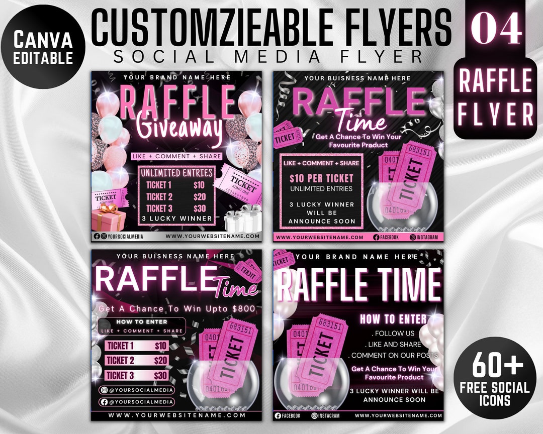 Hair Raffle Raffle Flyer, Raffle Ticket Flyer, Giveaway Flyer, Hair Raffle Flyer ...