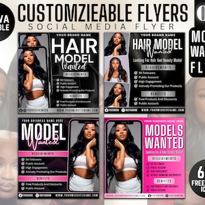 Model Search Flyer, Ambassador Recruitment Flyer, Model Call Flyer, Brand Influencer Search, DIY Canva Template, Beauty & Style Casting