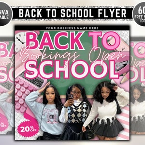 Back To School Sale Flyer, Back To School Booking Flyer, Back to School Specials Flyer, DIY Flyer Template Design, Premade Social Media Post