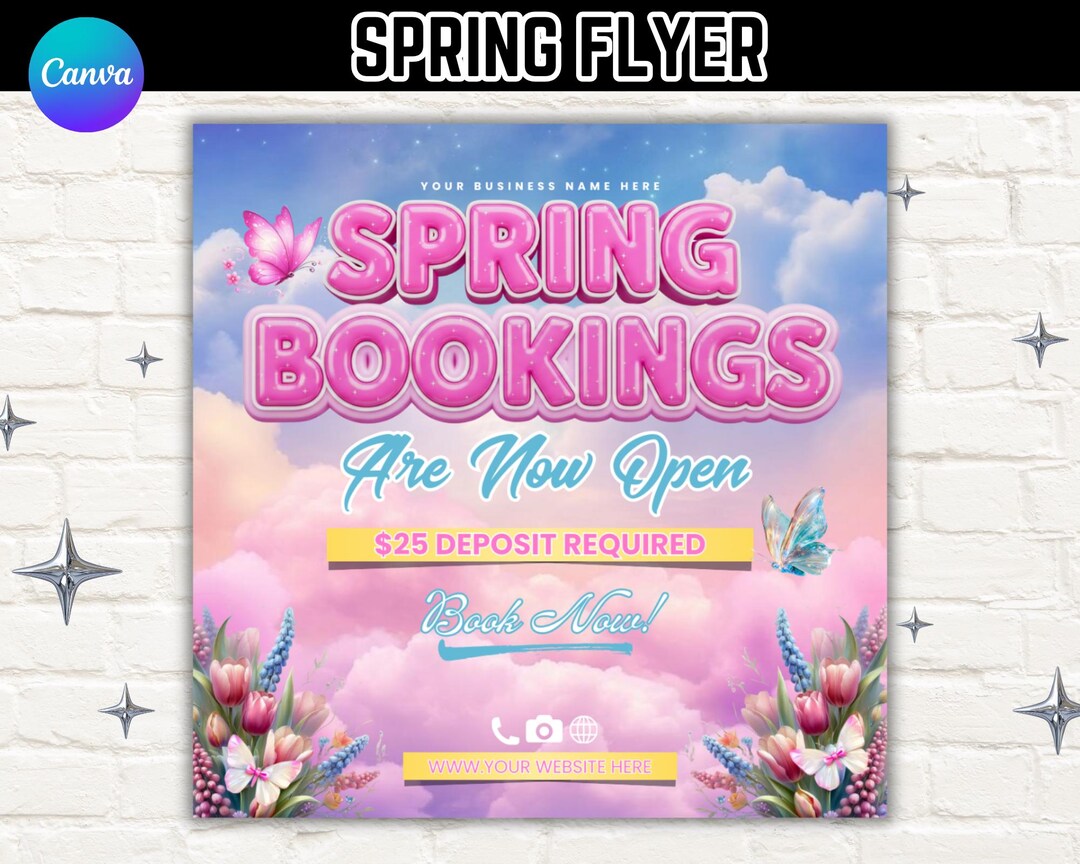 Spring Bookings Flyer Template Spring Break Sale Flyer Deals Spring ...