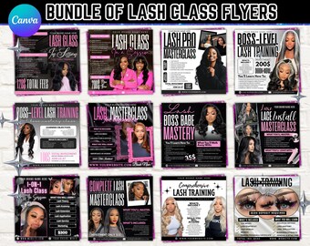 Luxury Lash Special Flyer, Premade Canva Template