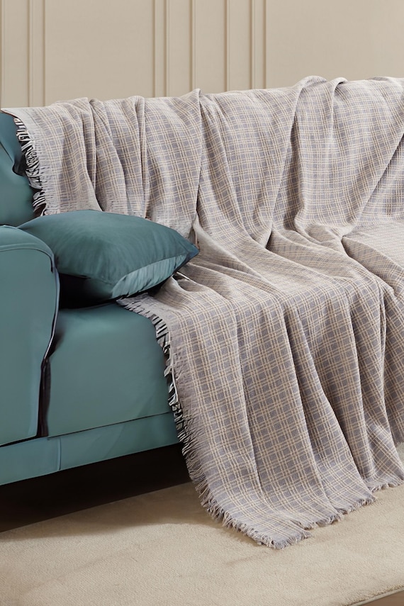 Große Boho Sofa Husse (180 x 220 cm) aus recycelter Baumwolle