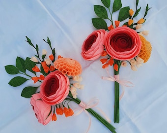 Paper flower bouquet, Interior flowers, Mothers Day artificial flowers, Fake crepe flower, Thank you gift, Floral table centerpiece