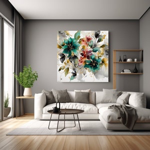 Floral aquarel naadloze patroon - botanische digitale kunst voor behang, decor en scrapbooking