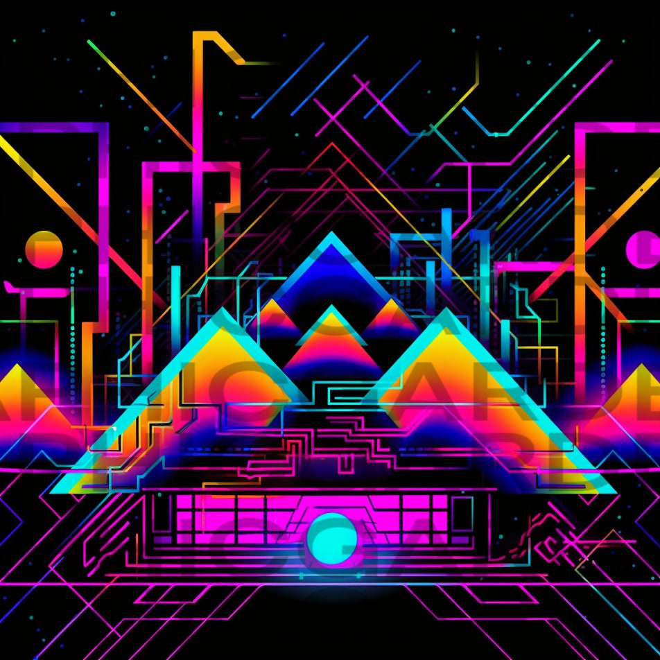 Retro 80s Neon Blacklight Digital Download 300 Dpi PNG Sublimation - Etsy