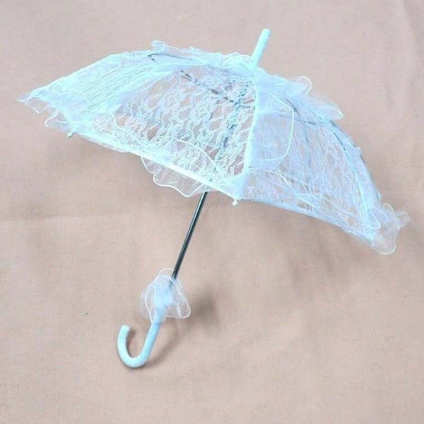 Bridal Umbrella With Lace Hem And Wedding Dress Decoration,