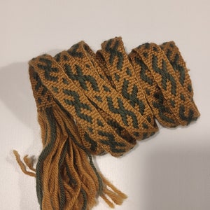 Handmade woven belt 100% wool image 2
