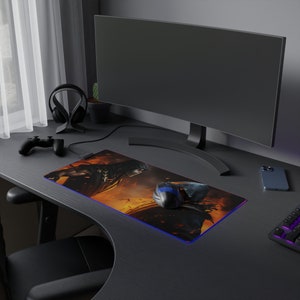 Mortal Kombat LED Gaming Desk Mat: RGB Mouse Pad