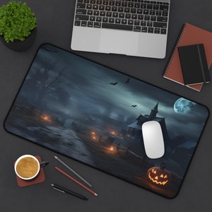 Spooky Halloween Large Desk Mat - Dive into the Spirit of the Season!