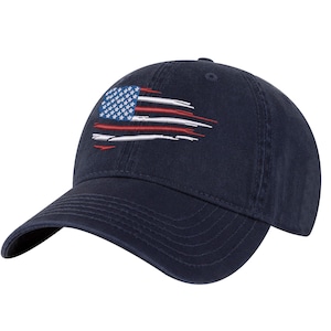 Beunruhigte Baseballkappe der amerikanischen Flagge - USA-Flaggenkappe für Männer & Frauen