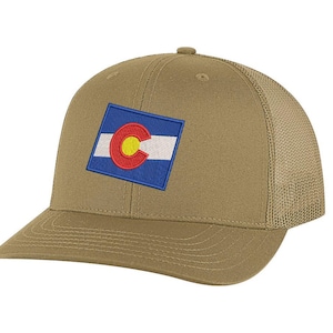Classic Colorado Trucker Hat – Embroidered State Flag, Patriotic Mesh Snapback Cap