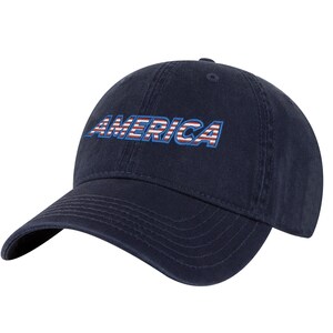 America Dad Hat - Casquette de baseball patriotique avec broderie couleur drapeau - Casquette 100 % coton