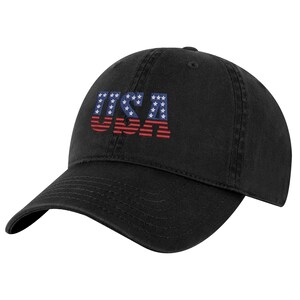 Chapeau papa drapeau américain - Casquette de baseball patriotique des États-Unis avec lettres brodées