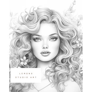 Blondie - Premium Adult Coloring Sheets - 5 Digital Printable Instant Download Pages - PNG & PDF File