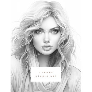 Deep Gaze - Premium Adult Coloring Pages - 3 Digital Printable Instant Download Pages - PNG & PDF files