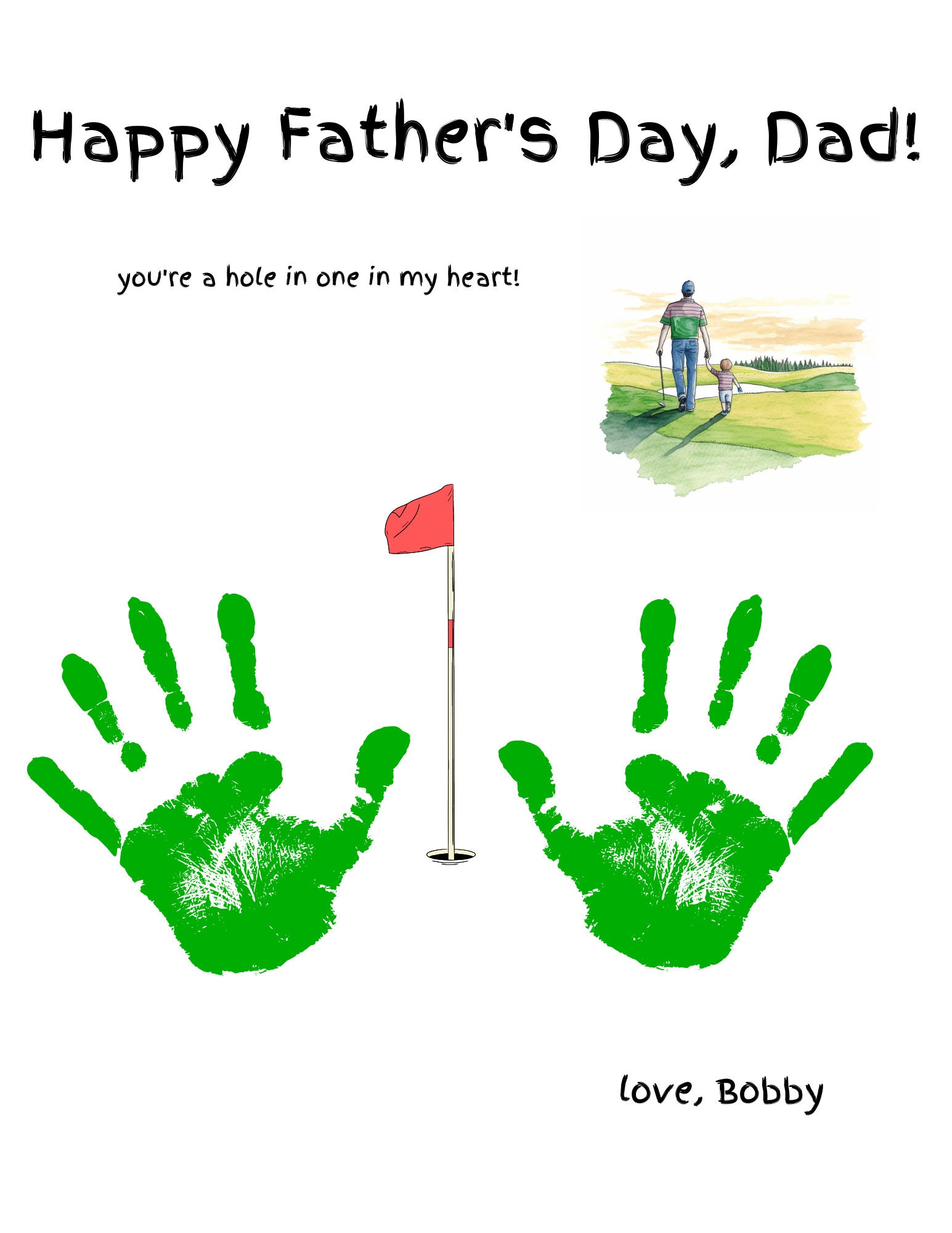 Handprint Art for Father's Day Art for Father's Day - Etsy