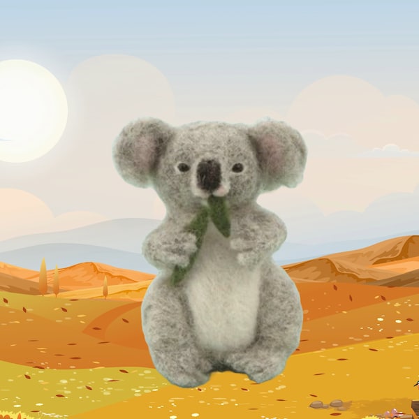 Hamanaka Needle Felting Kit- Koala (English-Level 1-2)