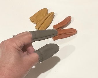 Leather finger guards/protectors (1-PAIR)