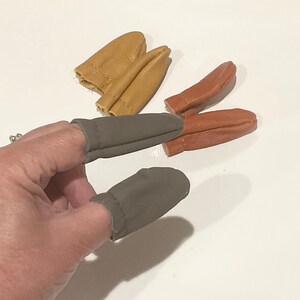 Leather finger guards/protectors (1-PAIR)